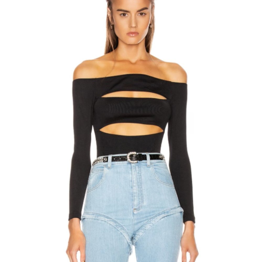 NWOT GRLFRND FIDANZATA BODYSUIT in black size small